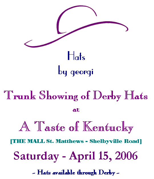 Hat Trunk Show * April at The Mall